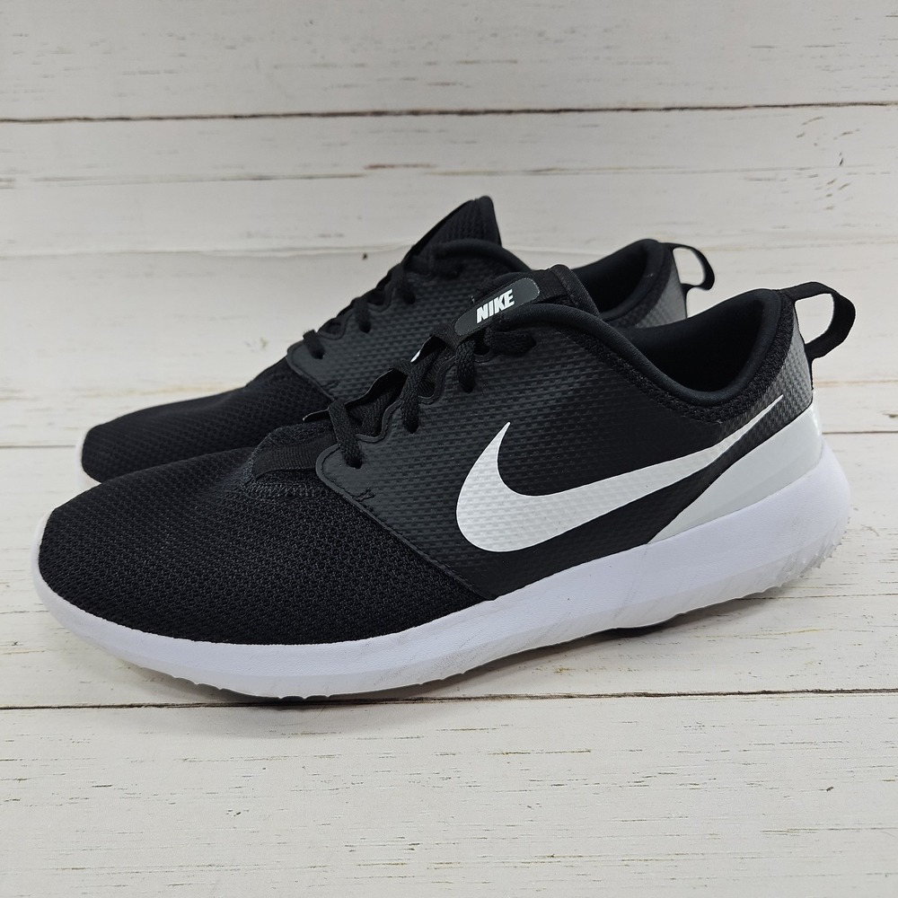 Nike Roshe G Shoes Mens 11.5 Black White Sneakers Golf Athletic Spikeless AA1837